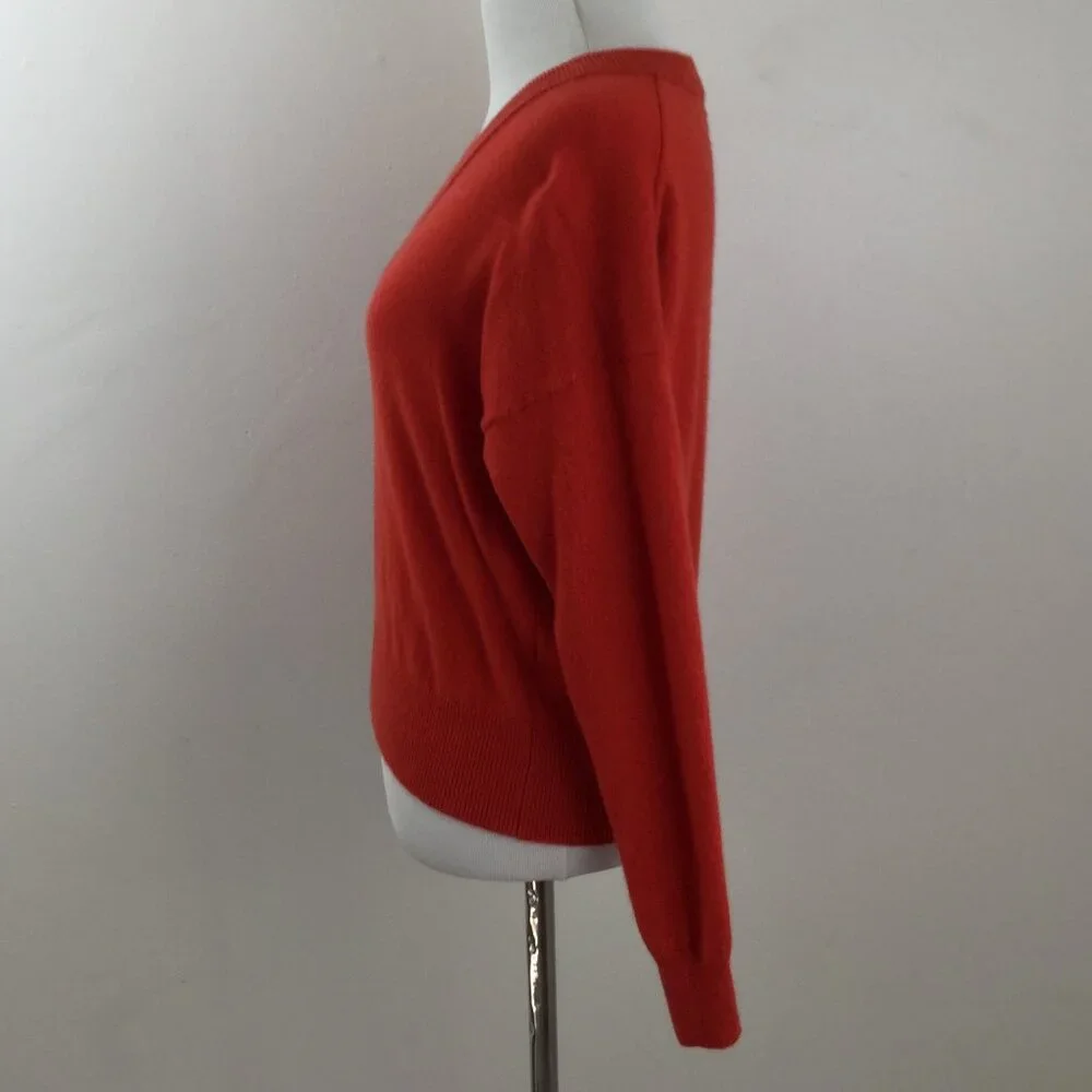 Madewell Red Cashmere Vneck Sweater xs